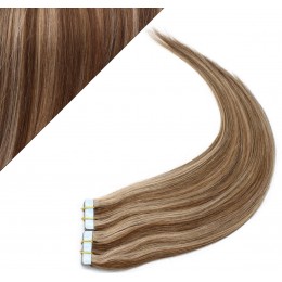 16" (40cm) Tape Hair / Tape IN human REMY hair - dark brown/blonde