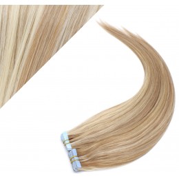 16" (40cm) Tape Hair / Tape IN human REMY hair - mixed blonde