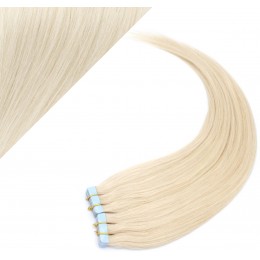 20" (50cm) Tape Hair / Tape IN human REMY hair - platinum blonde