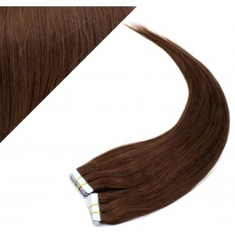 24" (60cm) Tape Hair / Tape IN human REMY hair - medium brown