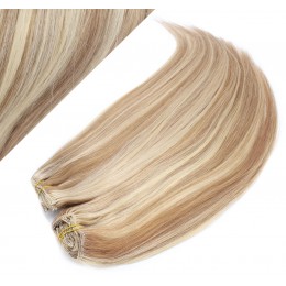 15" (40cm) Deluxe clip in human REMY hair - mixed blonde