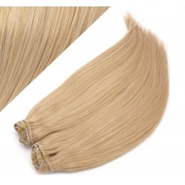 20" (50cm) Deluxe clip in human REMY hair - natural blonde
