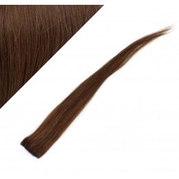 20" (50cm) clip in human hair streak - medium brown