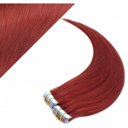 24" (60cm) Tape Hair / Tape IN human REMY hair - copper red