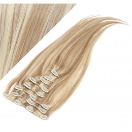 15" (40cm) Clip in human REMY hair - mixed blonde