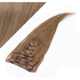 24" (60cm) Clip in human REMY hair - light brown