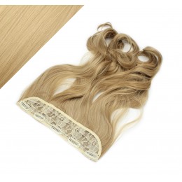 24˝ one piece full head clip in kanekalon weft extension wavy – natural blonde