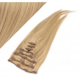 28" (70cm) Clip in human REMY hair - light blonde/natural blonde