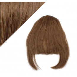 Clip in human hair remy bang/fringe - medium brown