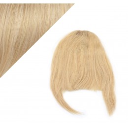 Clip in human hair remy bang/fringe - natural blonde