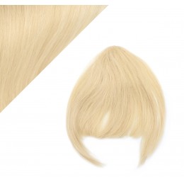 Clip in human hair remy bang/fringe - the lightest blonde