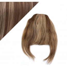 Clip in human hair remy bang/fringe - dark brown/blonde