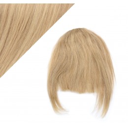 Clip in human hair remy bang/fringe - light blonde/natural blonde