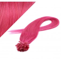 16" (40cm) Nail tip / U tip human hair pre bonded extensions - pink